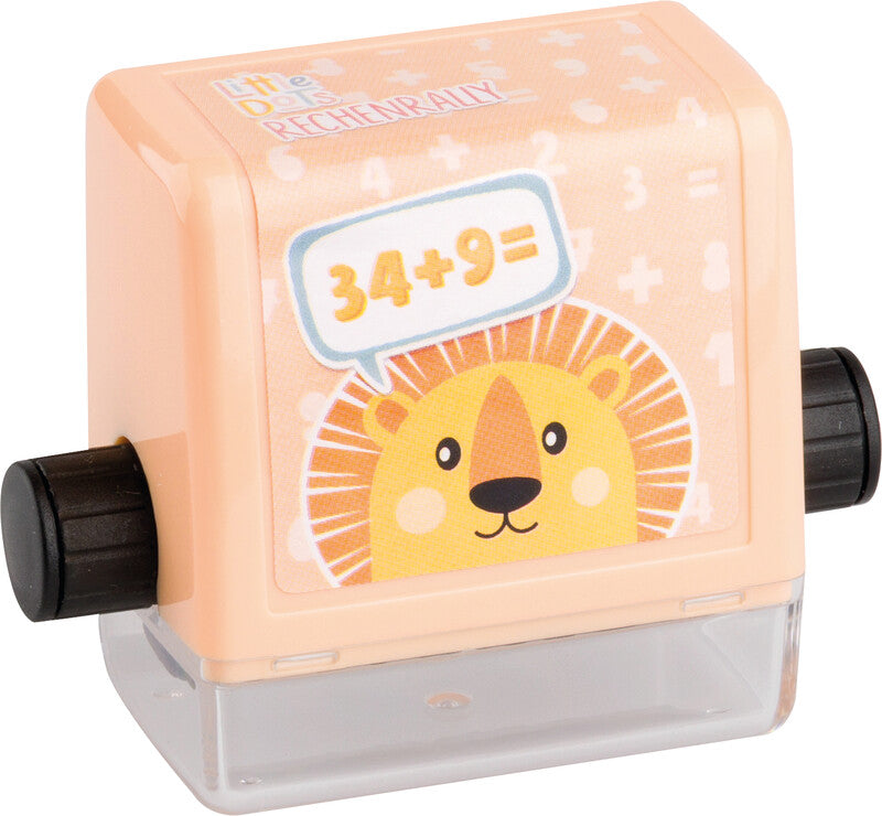 Little Dots – Löwe und Tiger Rollstempel – Rechenrally, Abdruckhöhe 25 mm, 2 Stück