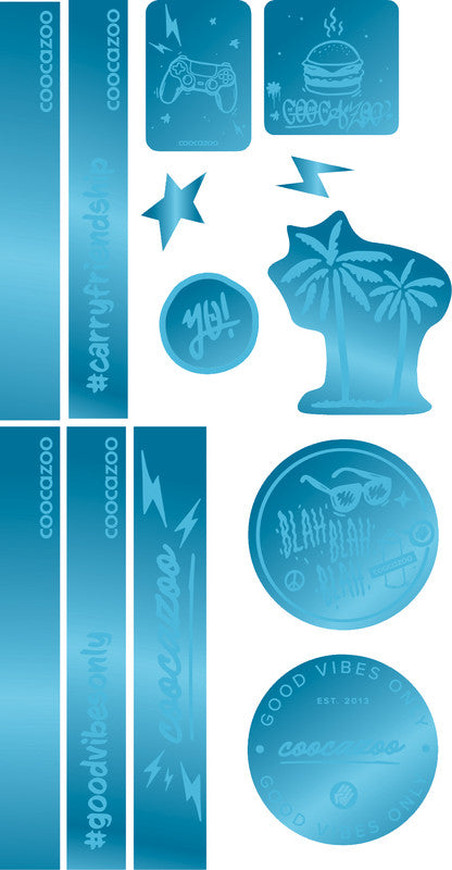 Coocazoo Reflektor-Sticker – Blau – 9,5×20,2×1,0 cm