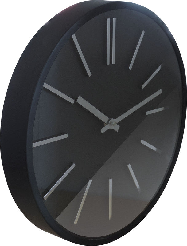 Orium by cep Orium Wanduhr Goma – Ø 35 cm, schwarz, Kunststoff, lautlos