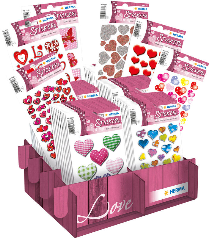 HERMA Schmucketiketten, Magic Love Klassiker – 84 × 120 mm – sortiert – 1 Blatt