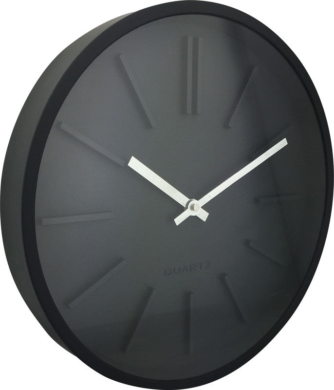 Orium by cep Orium Wanduhr Goma – Ø 35 cm, schwarz, Kunststoff, lautlos