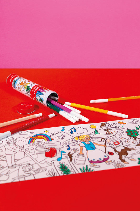 Caran d-Ache Caran d'Ache – Filzstifte Swisscolor, Strichbreite 2,8 mm, auswaschbar, 10 Farben
