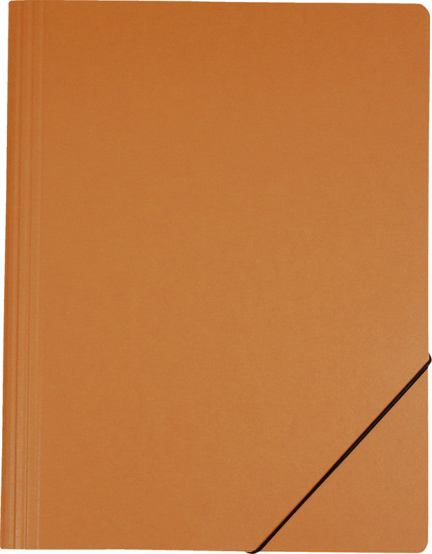 Erola Sammelmappe für A4, Karton, Braun, mit Gummizug