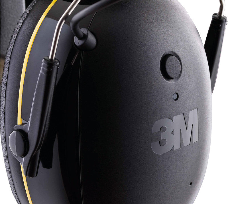 3M WorkTunes Connect Kapselgehörschutz – Bluetooth, mit Mikrofon, 31 dB, Kopfbügel, Schwarz