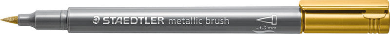 Staedtler Pinselstift – metallic, farbig sortiert, 10er-Pack, Pinselspitze, leicht abwischbar