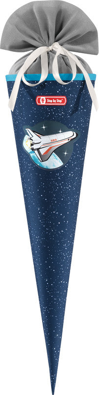 Step by Step Schultüte 70 cm × Ø 18 cm, 5 l – Motiv Sky Rocket Rico – Serie SPACE – rPET