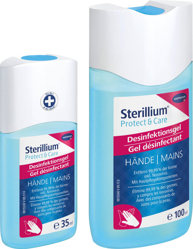 Sterillium Desinfektionsgel – Kunststoff, weiss, parfümfrei, hautverträglich, recyclingfähig, 35 ml