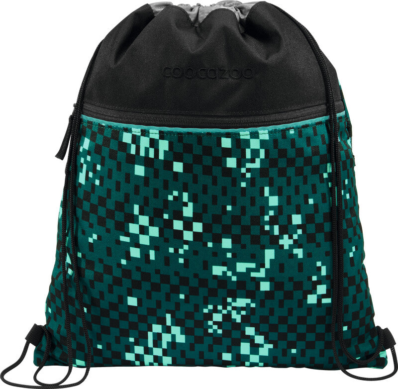 Coocazoo Sportbeutel – 10 l, Motiv Pixel Blox, wasserabweisend, 34 × 43 cm