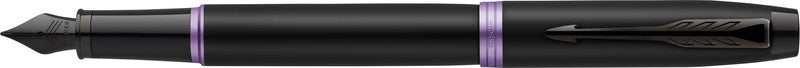 Parker IM Professionals Vibrant Rings – Mittlere Feder – für Rechts- & Linkshänder – Schwarz, Blau – Patronen