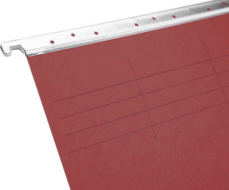 Biella Hängeordner für A4 – Karton, Rot, 320 × 250 mm, mit Vordruck