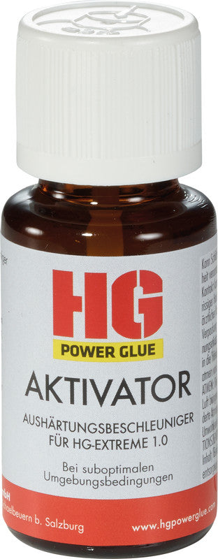 HG Klebstoffe HG Power Glue Aushärtungsbeschleuniger – Pinselapplikator, transparent, 15 ml, für HG Power Glue