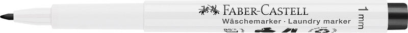 Faber-Castell 159502 Textilmarker – Rundspitze 1 mm – Schwarz