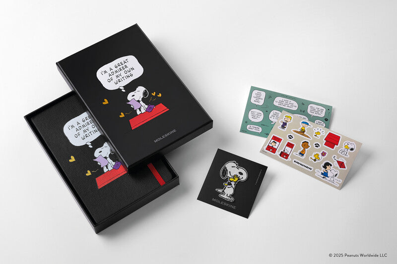 Moleskine Notizbuch Limited Edition PEANUTS, 130 × 210 mm, liniert, Leimbindung, 176 Seiten – blau