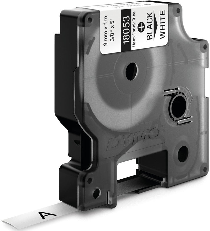DYMO Schriftband – 9 mm × 1,5 m, weiss, schwarz – für DYMO Rhino: 3000, 4200, 5000, und andere