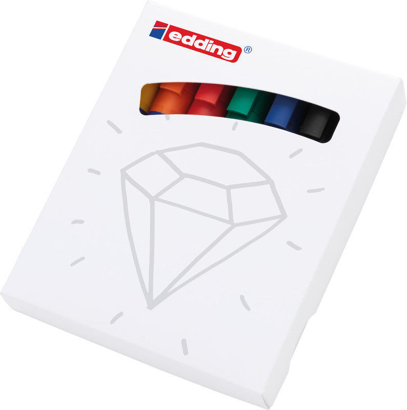 Edding Flipchart-Marker Brilliant Paper 30/33 – Rundspitze, Keilspitze – Sortiert – 7er-Set – Nachfüllbar