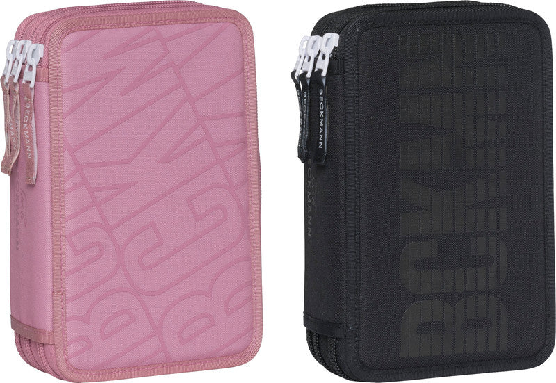 Beckmann Sport Jr. Etui Triple, gefüllt, 28-teilig – Schwarz – Kunststoff – 12 × 20,5 × 7 cm