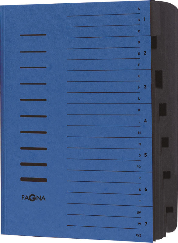 Pagna Sammelmappe für A4, Karton, Blau, mit Gummizug