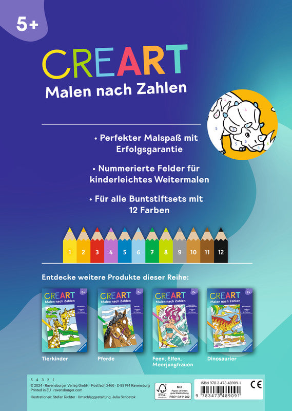 Ravensburger Dinosaurier Malbuch, Karton, 21 × 29,5 cm, Mehrfarbig, ab 5 Jahren