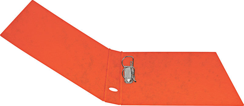 Biella Ordner – A4 hoch – 2-Ring-Bügelmechanik, Ø 25 mm, Rücken 31 mm – orange, mit Niederhalter, mit Griffloch