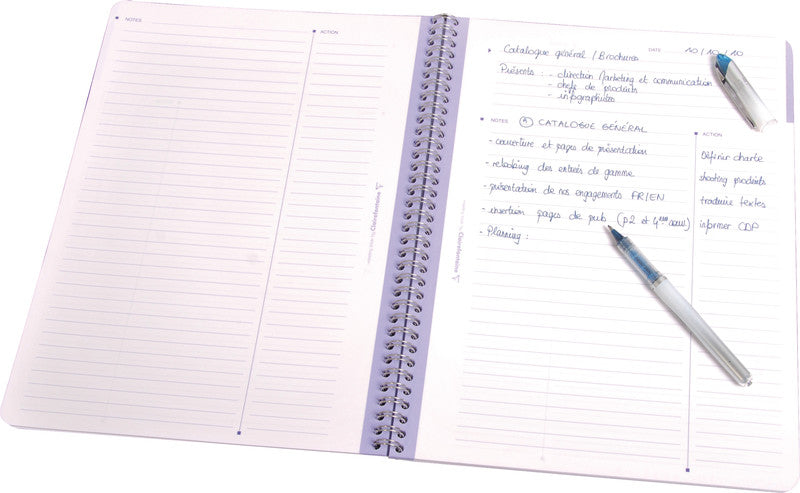 Clairefontaine Spiralblock A4, liniert, 80 Blatt, perforiert, 90 g/m² – farbig sortiert