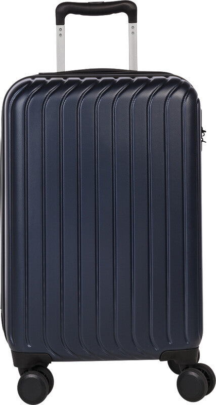 Worldpack Handgepäck-Trolley London – 33 l, ABS-Hartschale, 4 Doppelrollen, Dunkelblau, 35 × 55 × 23 cm