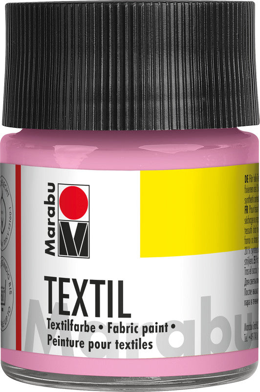 Marabu Stoffmalfarbe – Hellrosa, 50 ml, für Textilien