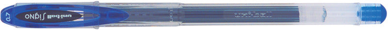 Uni-Ball Gelschreiber – Blau, 0,4 mm, schnelltrocknend, für dunkles Papier, Kappe