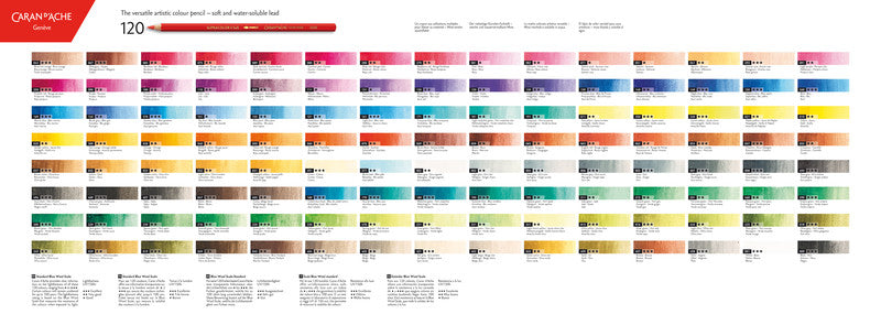 Caran d-Ache Caran d'Ache Aquarellfarbstifte Supracolor Soft – 40 Farben, im Metalletui, Ø 3,8 mm, FSC