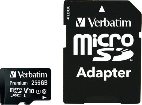 Verbatim Micro-SDXC-Karte – 256 GB, Klasse 10, inkl. SD-Adapter