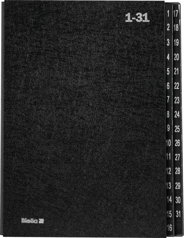 Biella Sammelmappe für A4, Karton, Schwarz