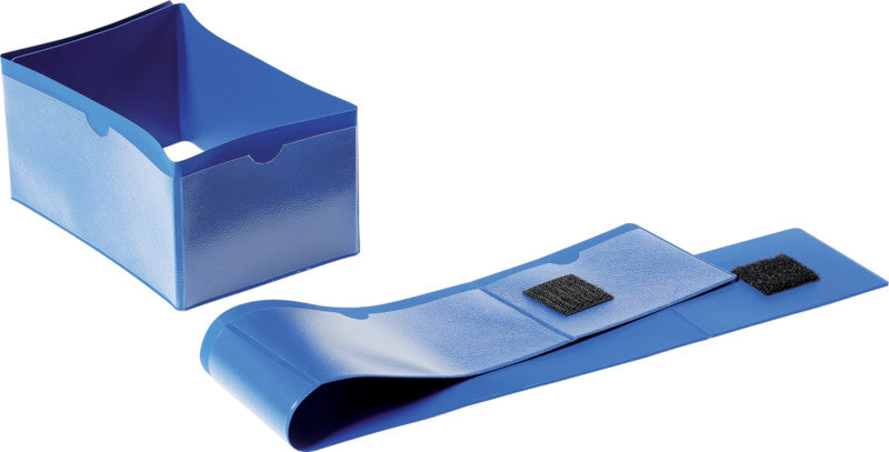 Durable Kennzeichnungstaschen – 140 × 65 mm, blau, wiederablösbar, 50er-Pack