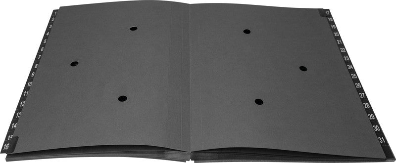 Biella Sammelmappe für A4, Karton, Schwarz