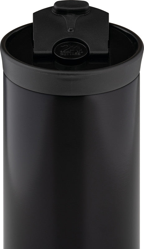 24Bottles Thermobecher Travel Tumbler – 6 dl – Edelstahl, isoliert, Sip&Go-Deckel – Tuxedo Black