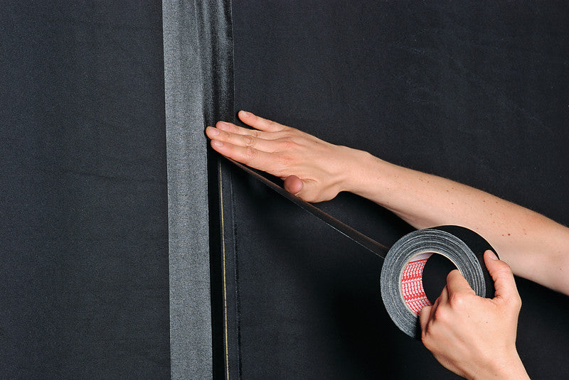 tesa Gewebeband 4651 Premium – 50 mm × 50 m, schwarz, stark
