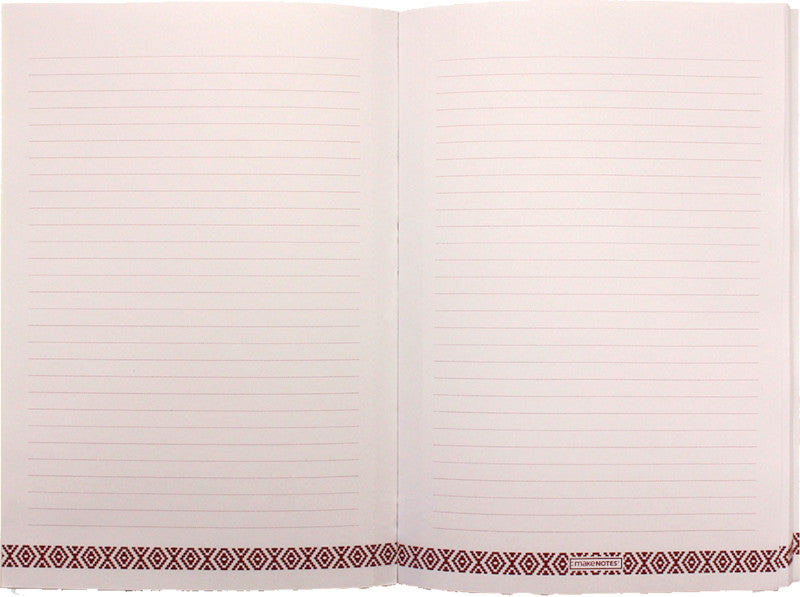 Makenotes Notizbuch A5, liniert, Fadenheftung, Hardcover, 40 Seiten – mehrfarbig