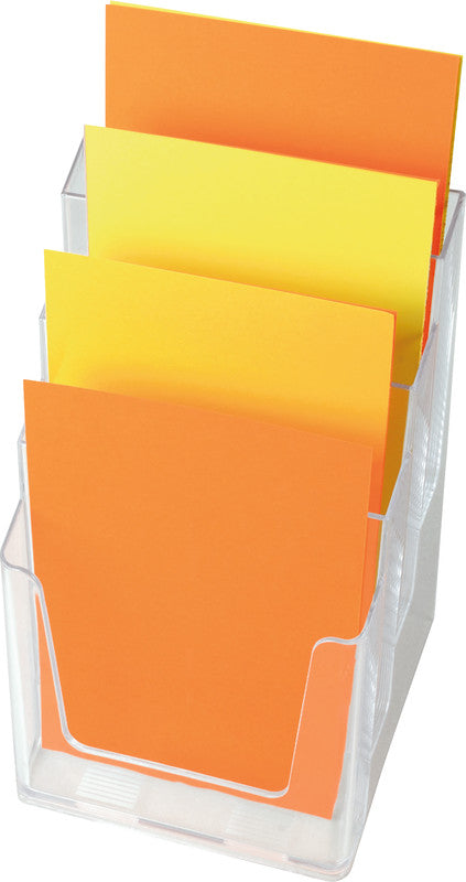 Booffice Wandprospekthalter – 165 × 253 mm, transparent, Kunststoff, für A5
