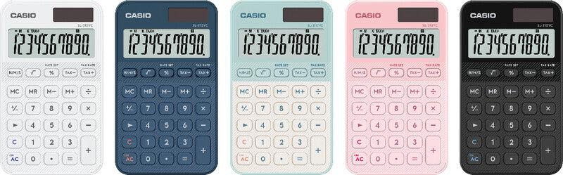 Casio Taschenrechner SL-310YC – 10-stellig – Solar/Batterie – Weiss