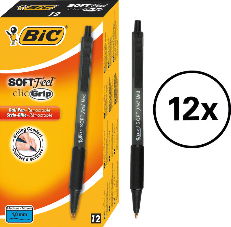 BIC Kugelschreiber – Schwarz, Kunststoff – 12 Stk.