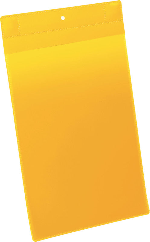 Durable Magnetische Kennzeichnungstasche – A4 Hochformat – Gelb – 10er-Pack