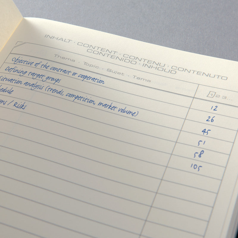 Sigel Notizbuch, 187 × 280 mm, punktkariert, Fadenheftung, 194 Seiten, 80 g/m² – grau