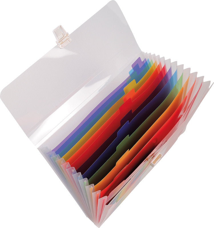 Exacompta Sammelmappe für A4, Kunststoff, transparent, mit Druckknopf