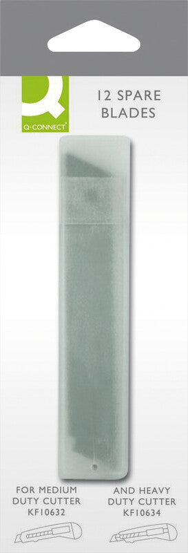 Q-CONNECT Ersatzklingen – 18 mm, silber, 12 Stück