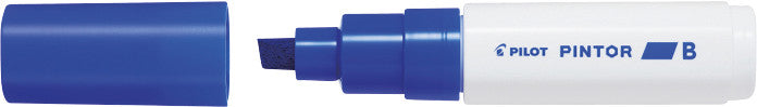 Pilot Pigment-Marker Pintor – Keilspitze 8 mm – Blau – Für dunkle Oberflächen geeignet