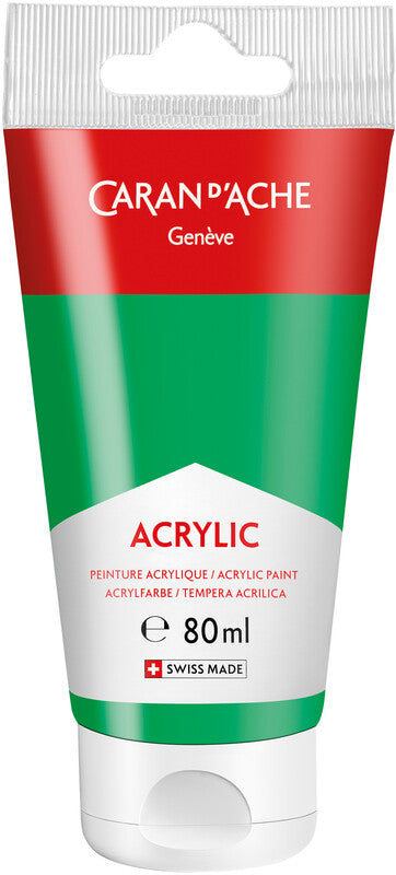 Caran d-Ache Caran d'Ache Acrylfarbe – Grasgrün – 80 ml Tube – für Leinwand, Stoff, Holz