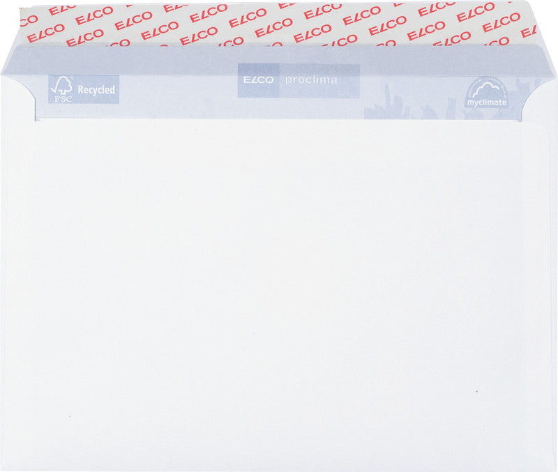 Elco Couvert C5 (229 × 162 mm), mit Fenster, haftklebend (Optifix), weiss, 100 g/m² – 500 Stk.