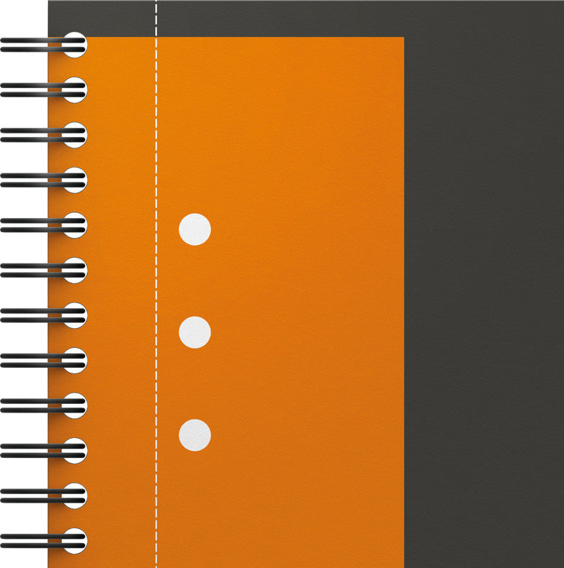 Oxford Collegeblock, Spiralbindung, 80 Blatt, 10-fach gelocht, perforiert, 80 g/m² – Grau, für SCRIBZEE App