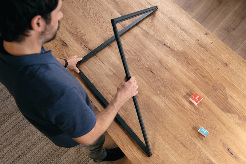 tesa Fliegengitter, faltbar – für Fenster – 80 × 80 bis 140 × 140 cm – weiss