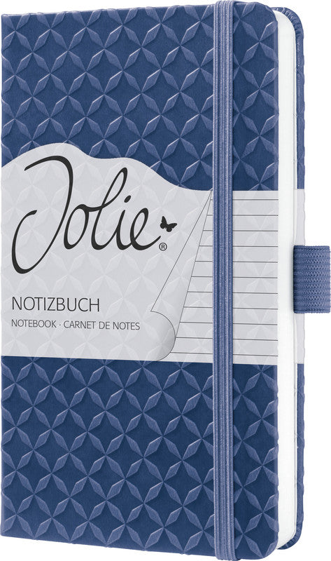 Sigel Notizbuch JOLIE Flair, A6, liniert, Fadenheftung, Karton, 174 Seiten, perforiert, 80 g/m² – Indigo