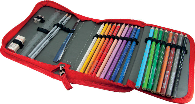 Funki Joy-Bag Schuletui 2-fach, gefüllt, 24-teilig – PostAuto – Kunststoff – 23,0 × 14,0 × 4,0 cm