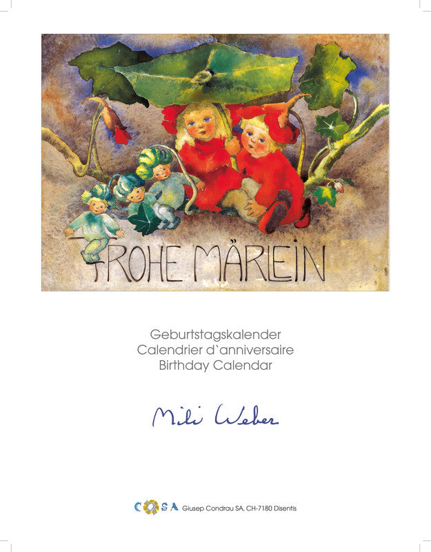 Cosa Geburtstagskalender Frohe Märchen – dreisprachig d/f/gb – immerwährend – 27 × 35 cm